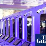 European entry-exit system kiosks with digital touchscreens and biometric scanners